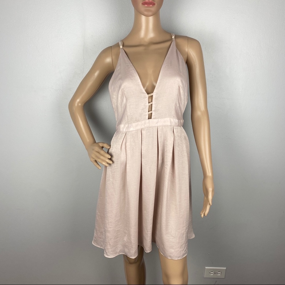 NEW FREE PEOPLE SPAGHETTI STRAP FIT & FLARE DRESS - Picture 2 of 8